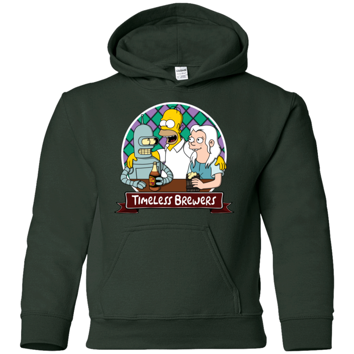 Sweatshirts Forest Green / YS Timeless Brewers Youth Hoodie