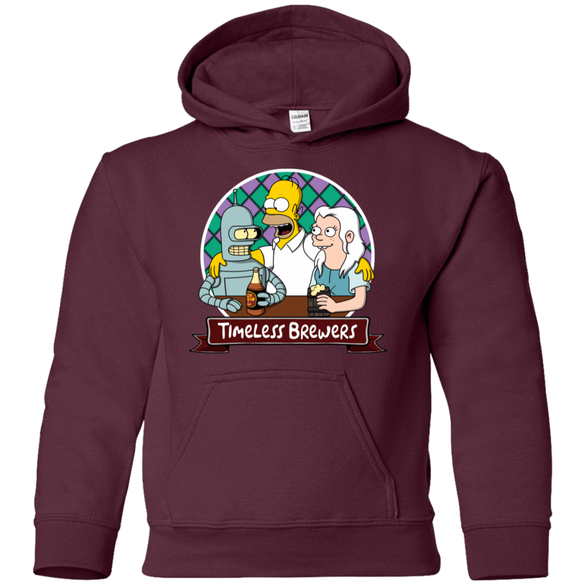 Sweatshirts Maroon / YS Timeless Brewers Youth Hoodie