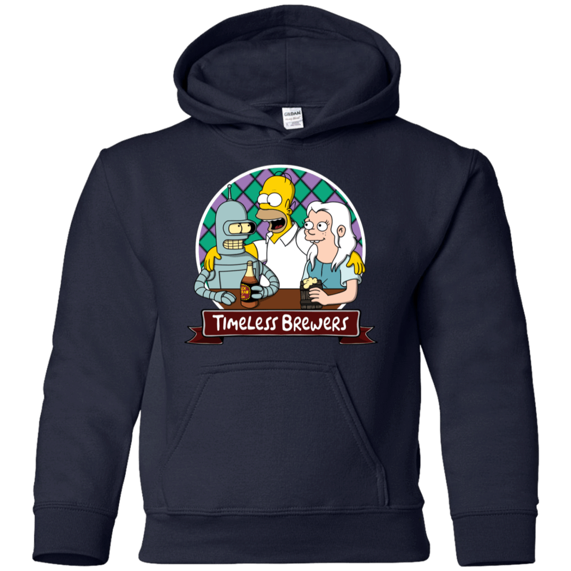 Sweatshirts Navy / YS Timeless Brewers Youth Hoodie
