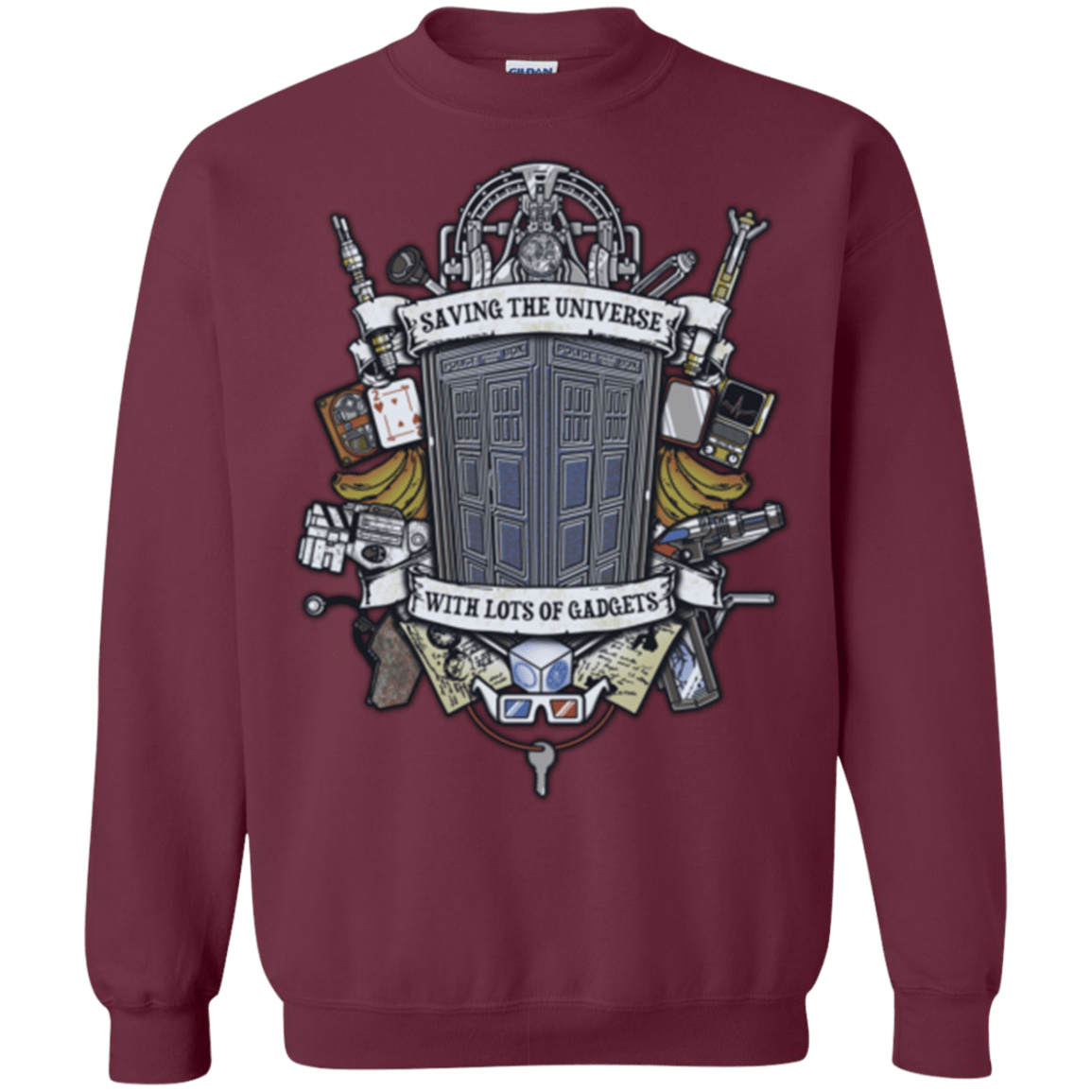Sweatshirts Maroon / Small Timelord Crest Crewneck Sweatshirt