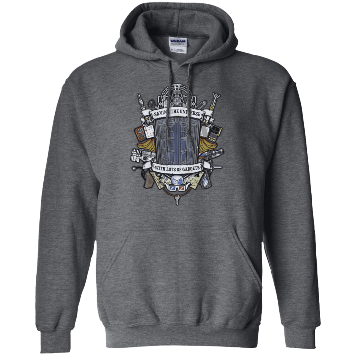 Sweatshirts Dark Heather / Small Timelord Crest Pullover Hoodie