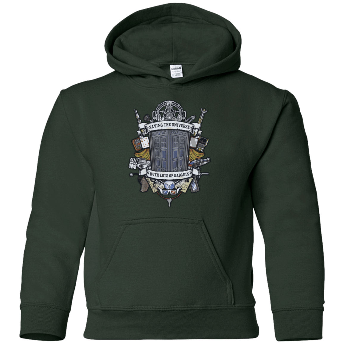 Sweatshirts Forest Green / YS Timelord Crest Youth Hoodie
