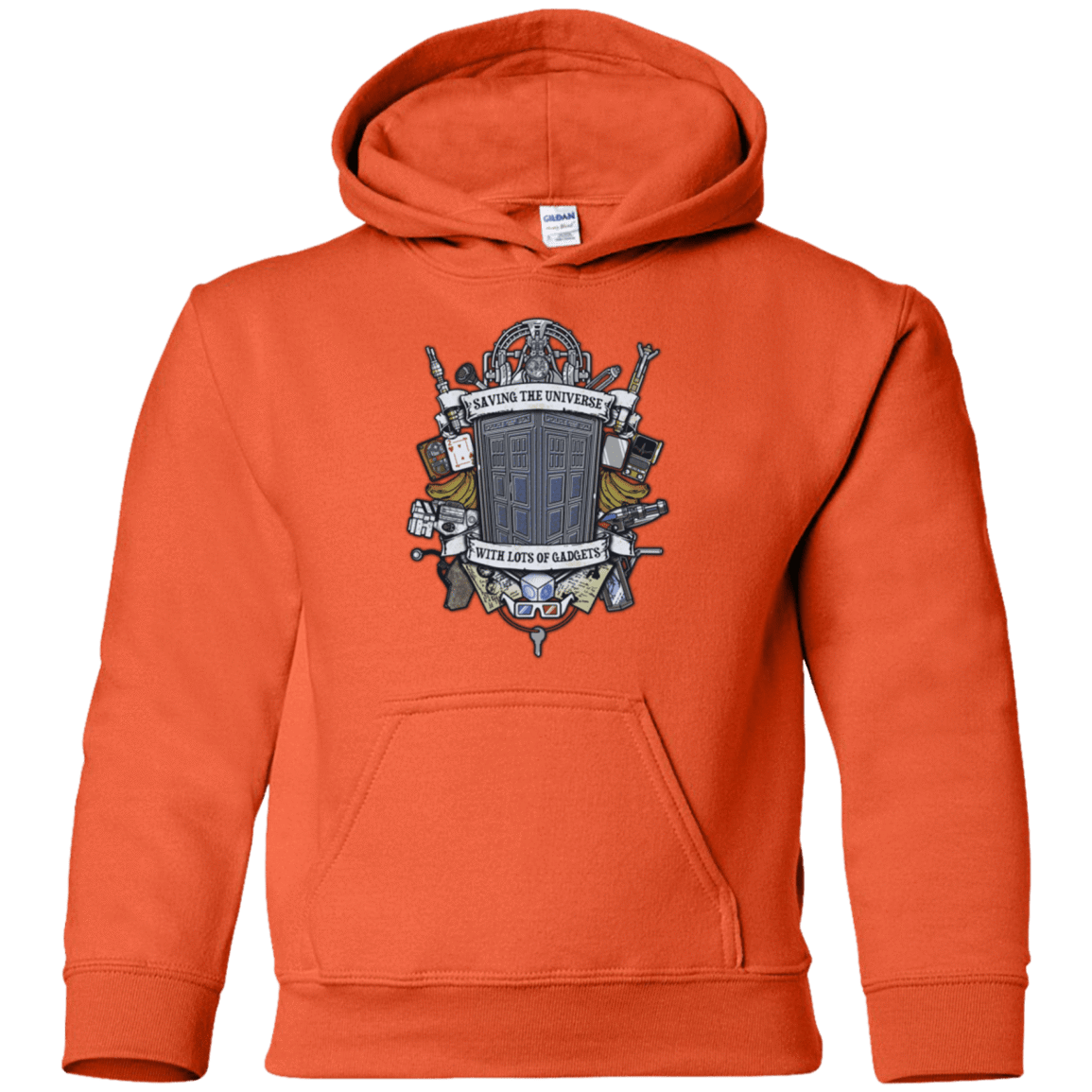 Sweatshirts Orange / YS Timelord Crest Youth Hoodie