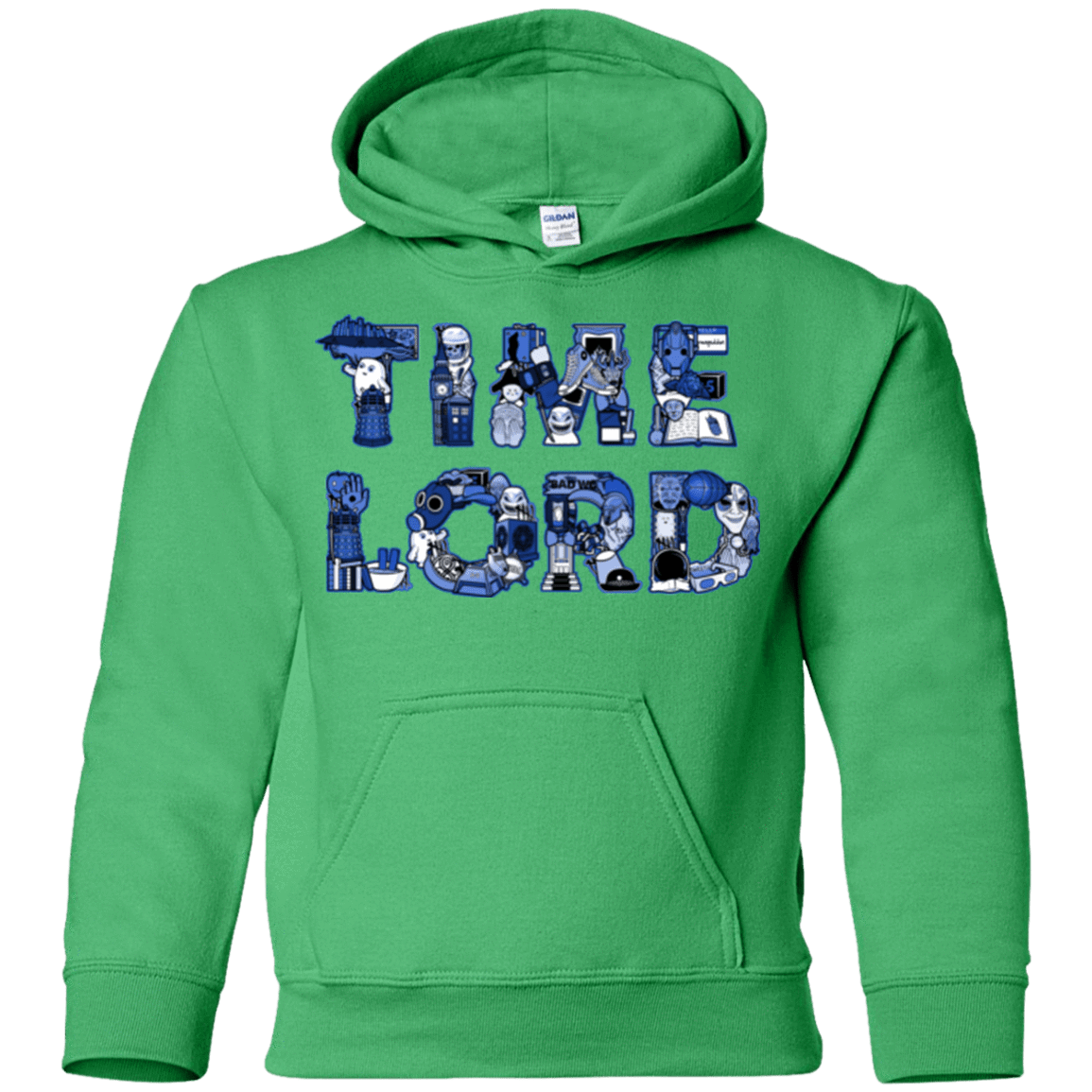 Sweatshirts Irish Green / YS Timelord Youth Hoodie