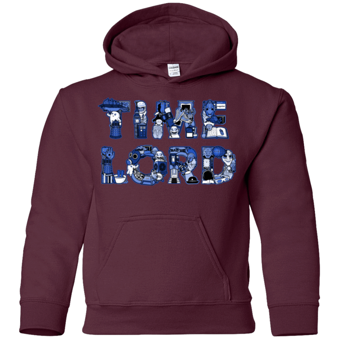 Sweatshirts Maroon / YS Timelord Youth Hoodie