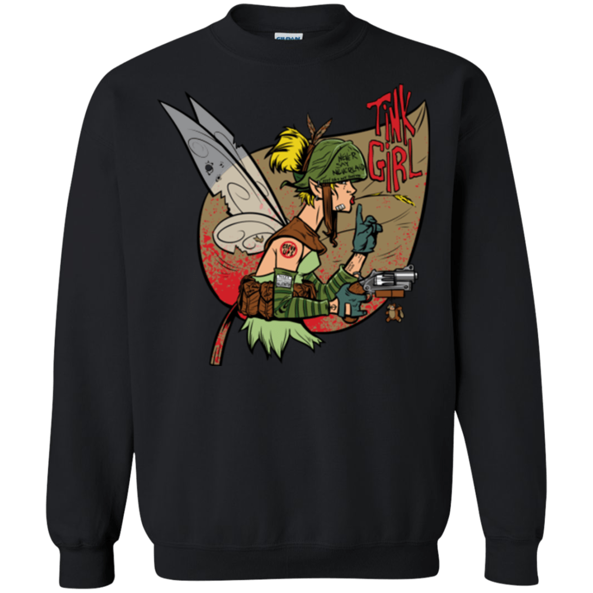 Sweatshirts Black / Small Tink Girl Crewneck Sweatshirt
