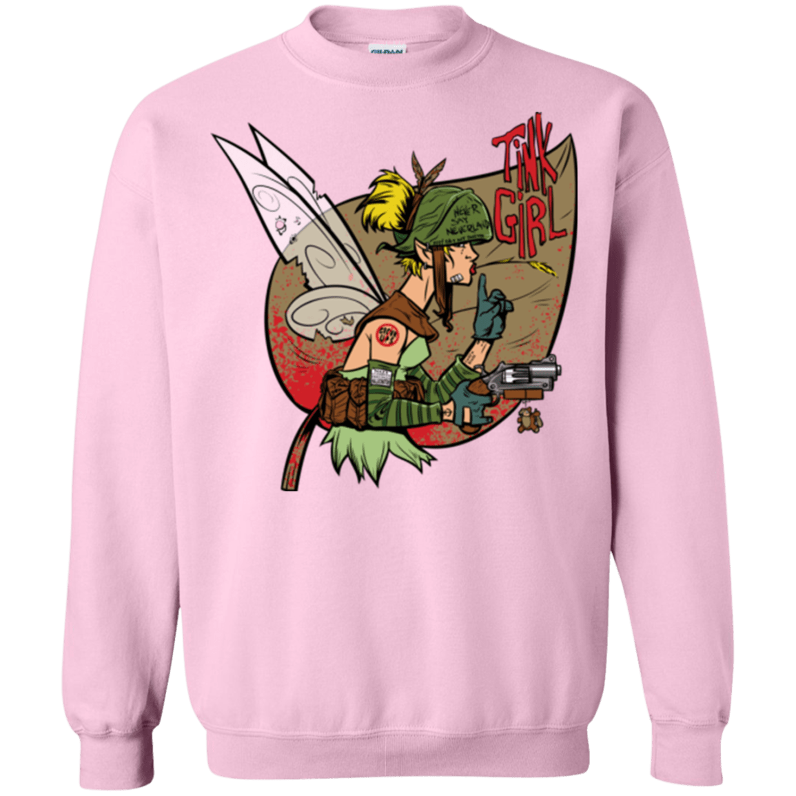Sweatshirts Light Pink / Small Tink Girl Crewneck Sweatshirt
