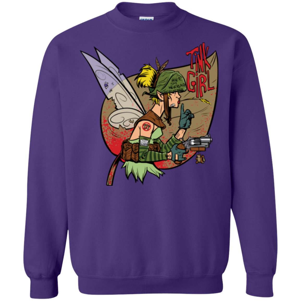 Sweatshirts Purple / Small Tink Girl Crewneck Sweatshirt