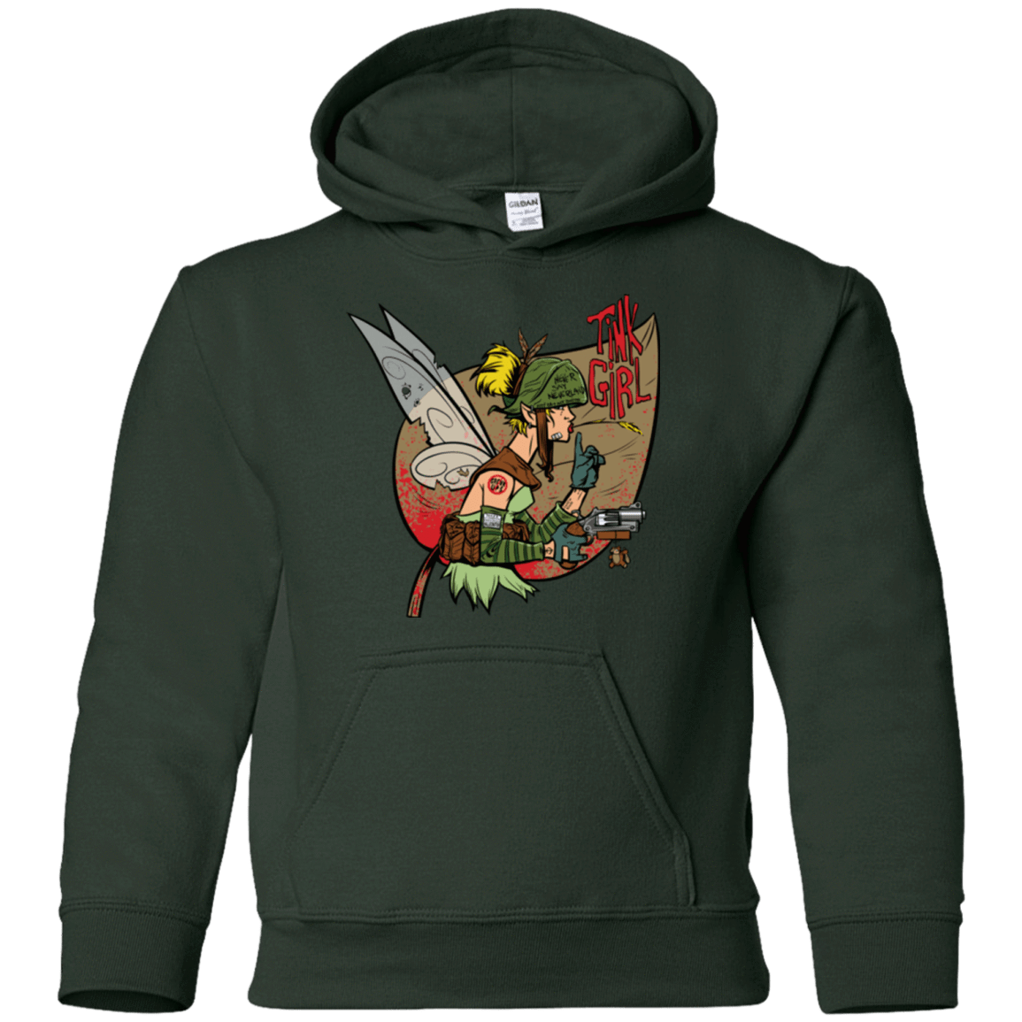 Sweatshirts Forest Green / YS Tink Girl Youth Hoodie