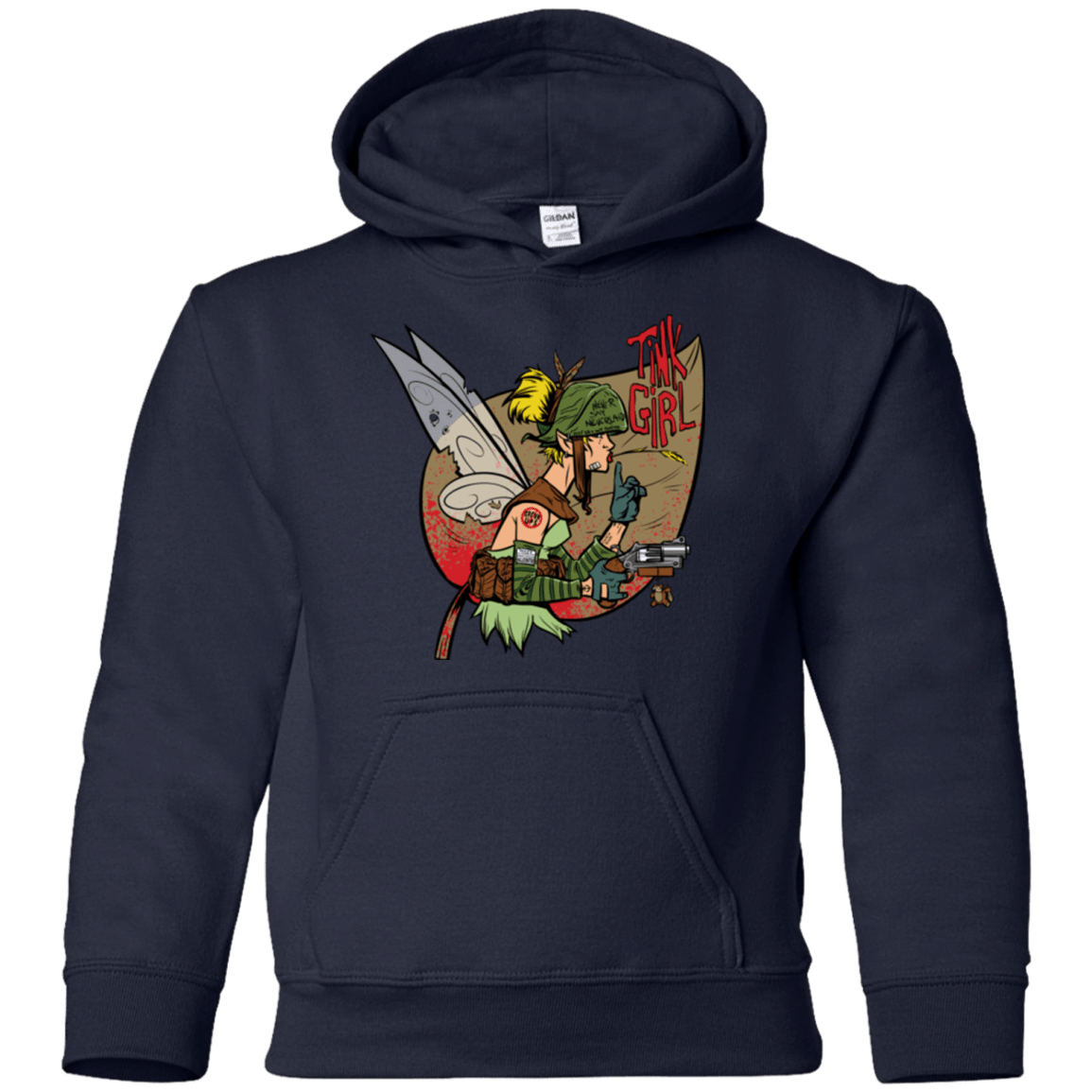Sweatshirts Navy / YS Tink Girl Youth Hoodie