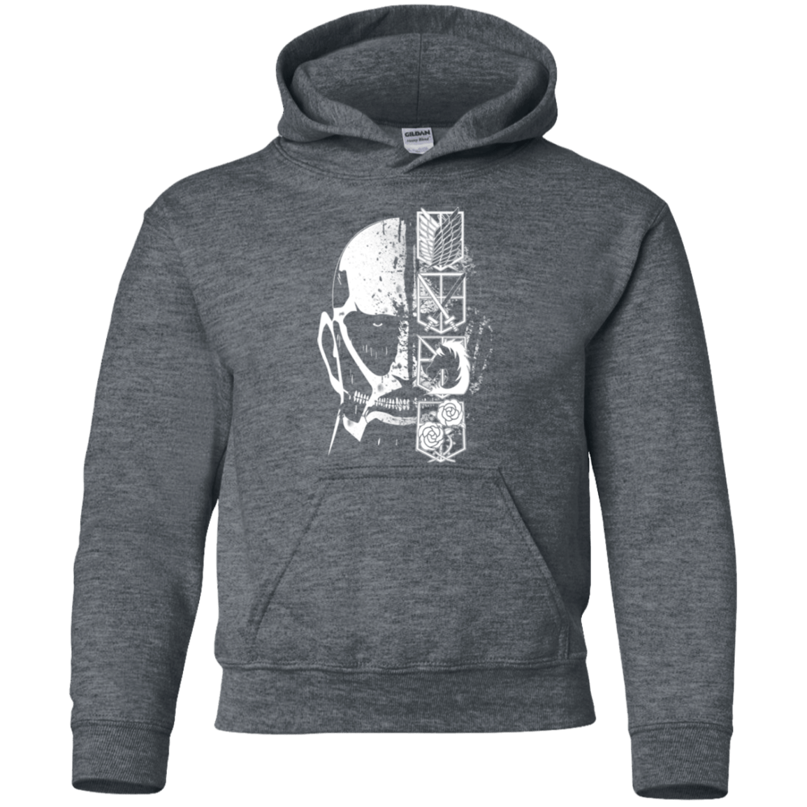 Sweatshirts Dark Heather / YS Titan Black Youth Hoodie