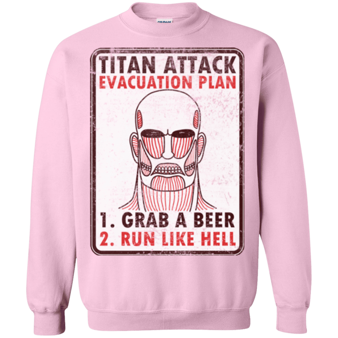 Sweatshirts Light Pink / Small Titan plan Crewneck Sweatshirt