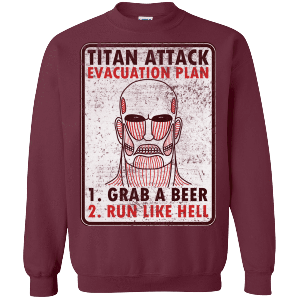 Sweatshirts Maroon / Small Titan plan Crewneck Sweatshirt