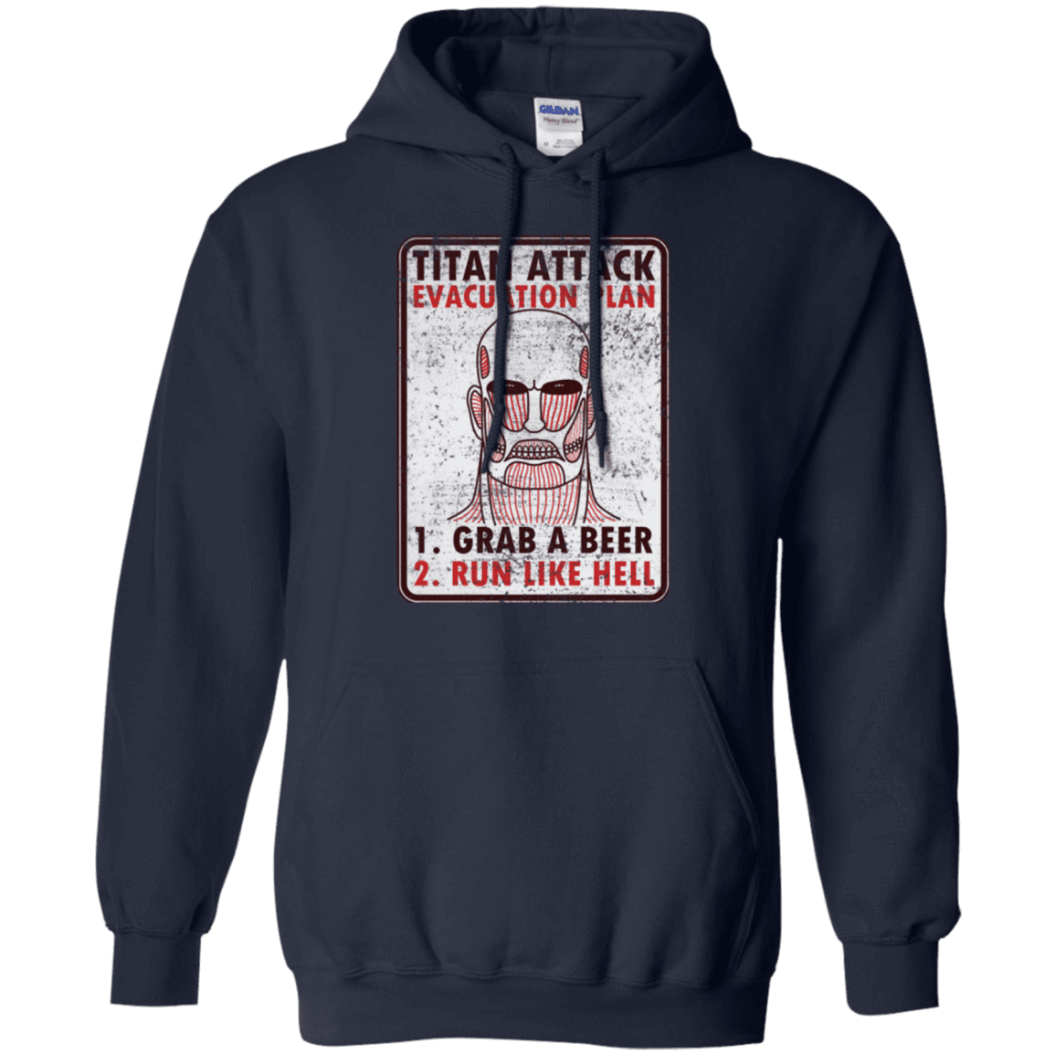 Sweatshirts Navy / Small Titan plan Pullover Hoodie