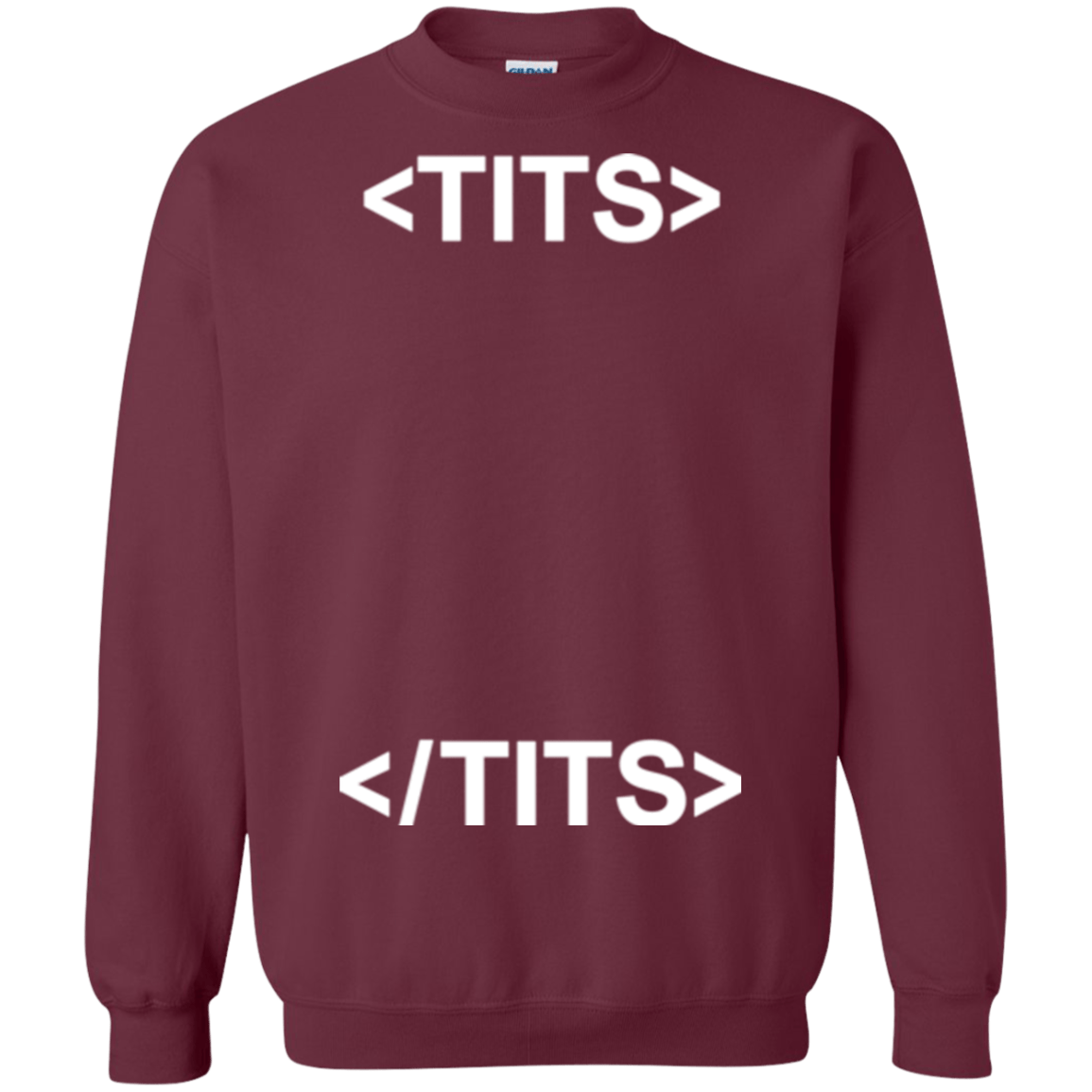 Sweatshirts Maroon / Small Tits Crewneck Sweatshirt