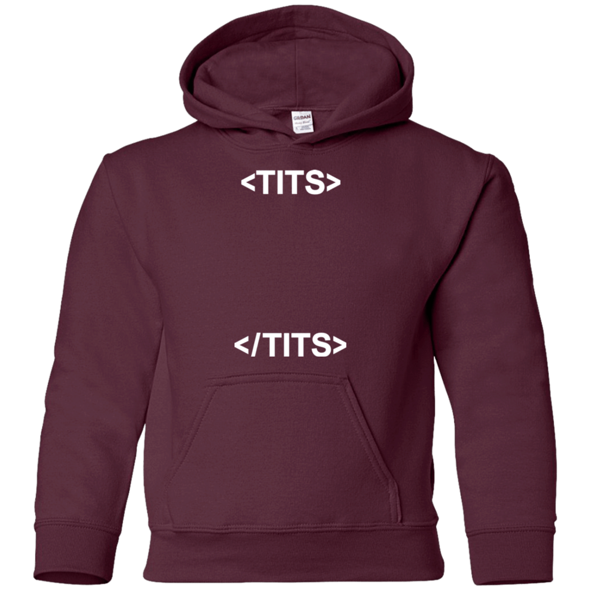 Sweatshirts Maroon / YS Tits Youth Hoodie