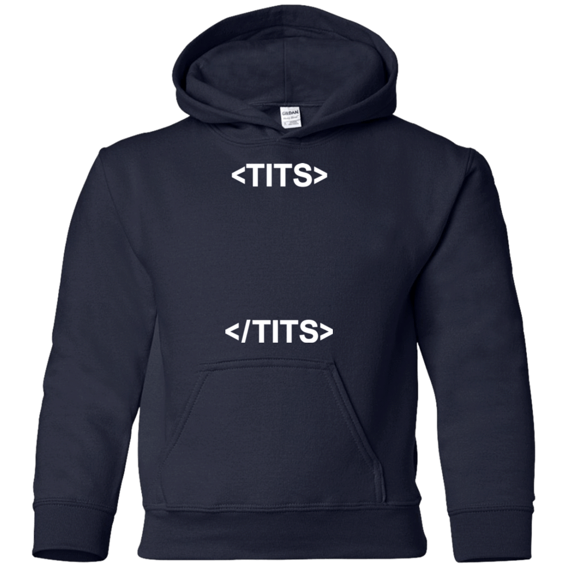 Sweatshirts Navy / YS Tits Youth Hoodie