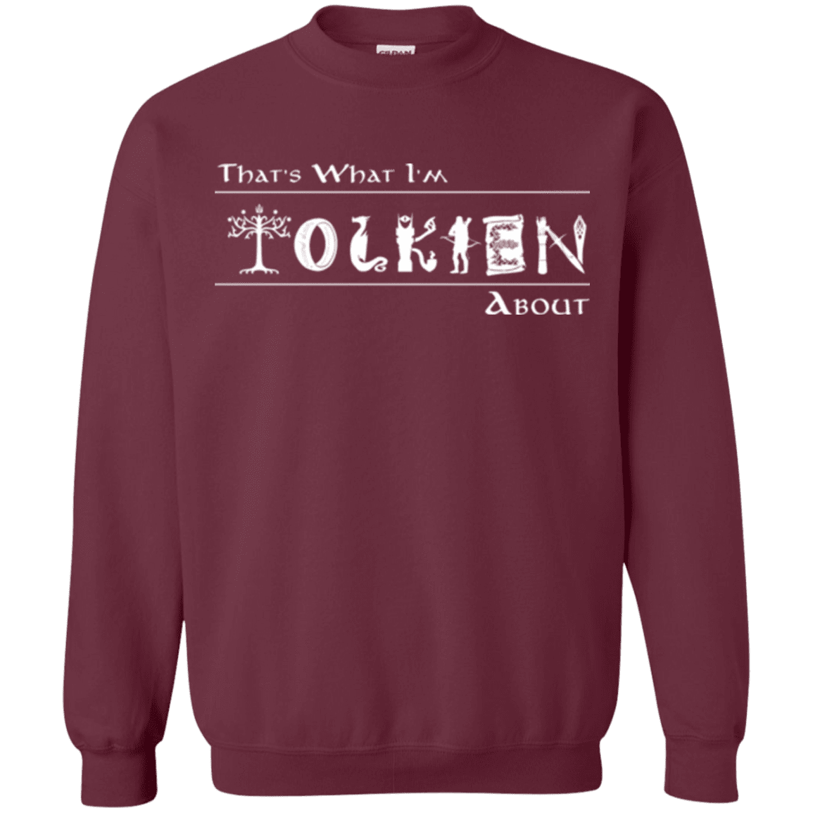 Sweatshirts Maroon / Small Tolkien About Crewneck Sweatshirt