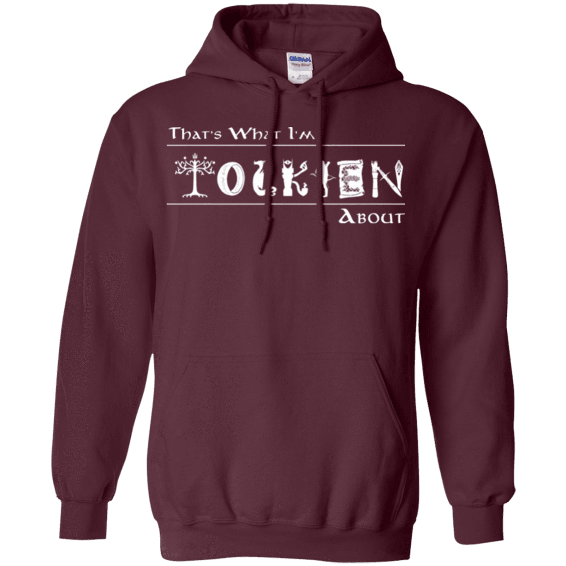 Sweatshirts Maroon / Small Tolkien About Pullover Hoodie