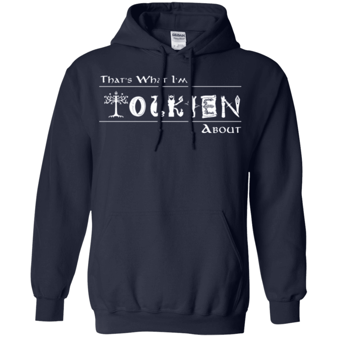 Sweatshirts Navy / Small Tolkien About Pullover Hoodie