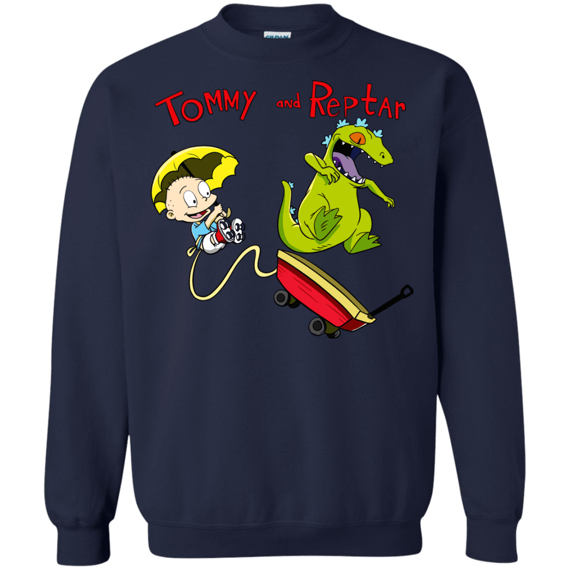 Sweatshirts Navy / S Tommy and Reptar Crewneck Sweatshirt