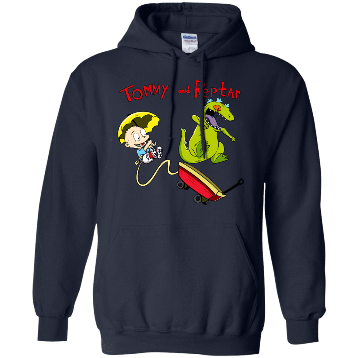 Sweatshirts Navy / S Tommy and Reptar Pullover Hoodie