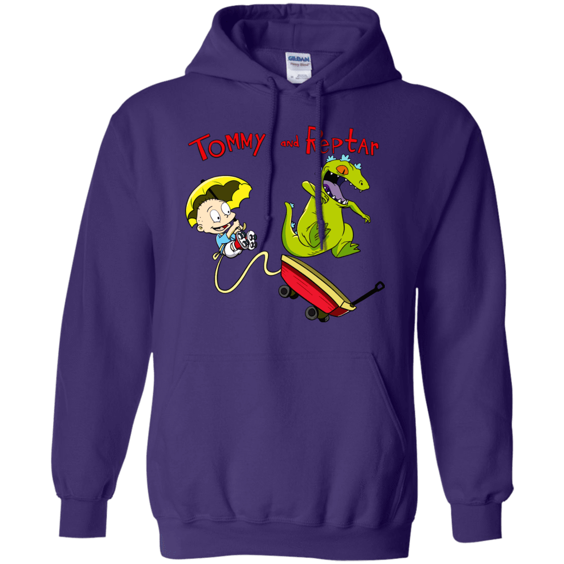 Sweatshirts Purple / S Tommy and Reptar Pullover Hoodie