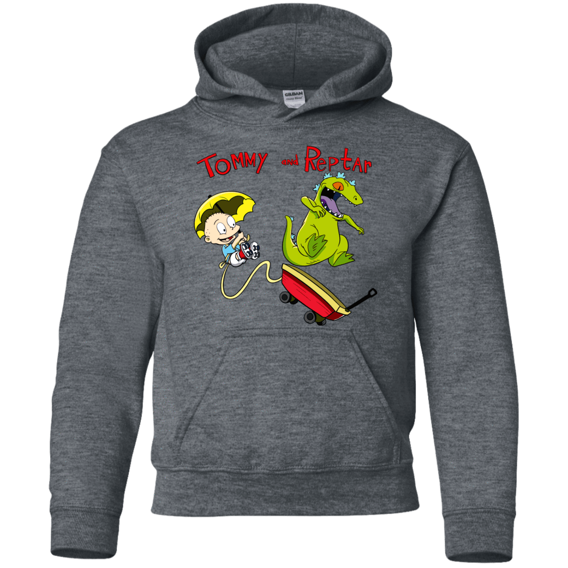 Sweatshirts Dark Heather / YS Tommy and Reptar Youth Hoodie