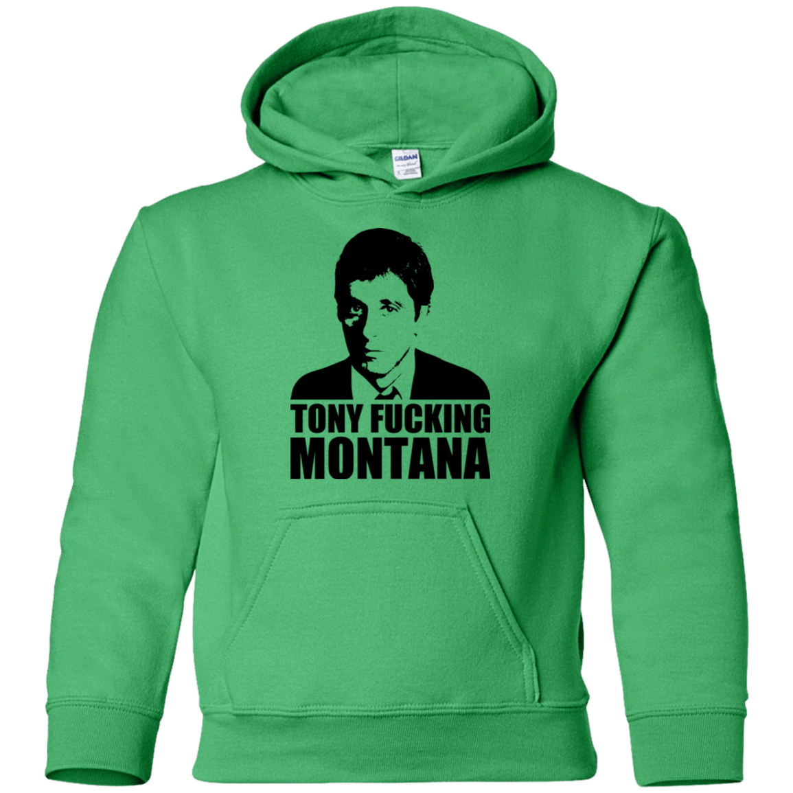 Sweatshirts Irish Green / YS Tony Fucking Montana Youth Hoodie