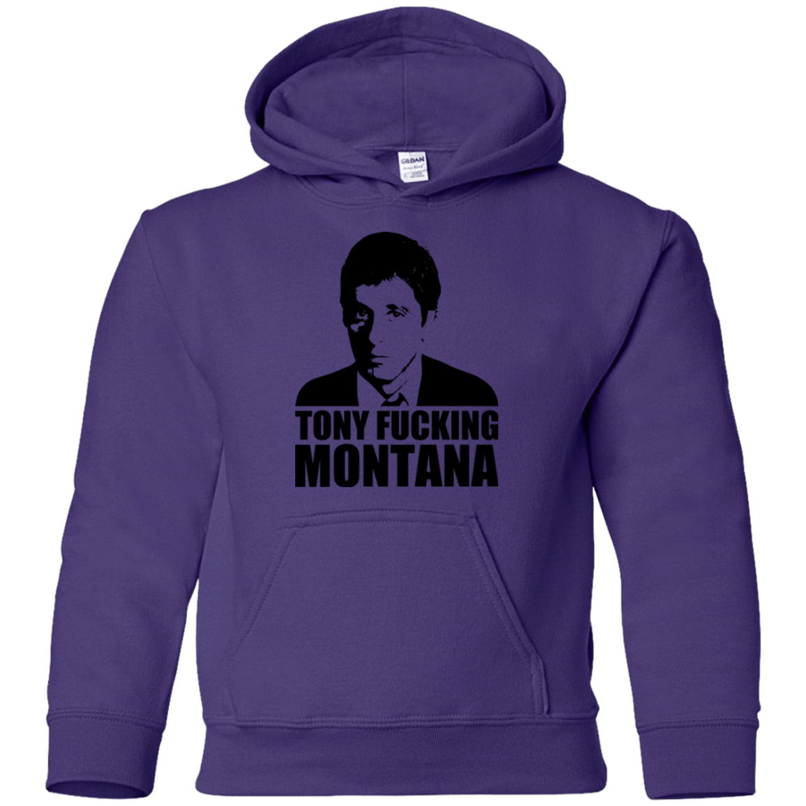 Sweatshirts Purple / YS Tony Fucking Montana Youth Hoodie