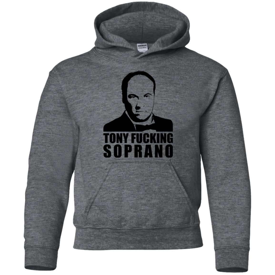 Sweatshirts Dark Heather / YS Tony Fucking Soprano Youth Hoodie