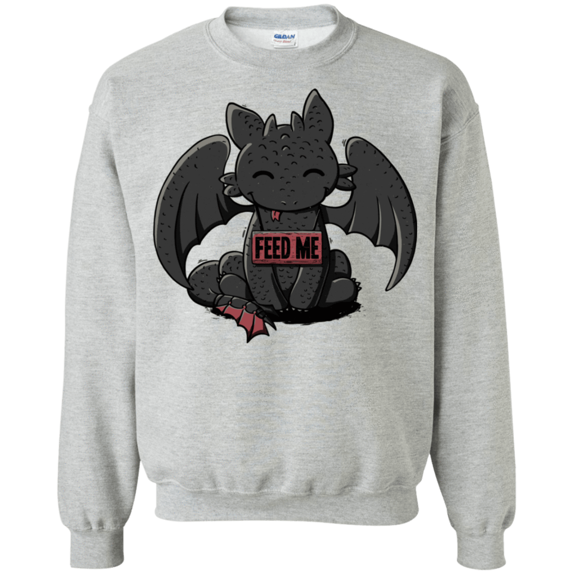 Sweatshirts Sport Grey / S Toothless Feed Me Crewneck Sweatshirt