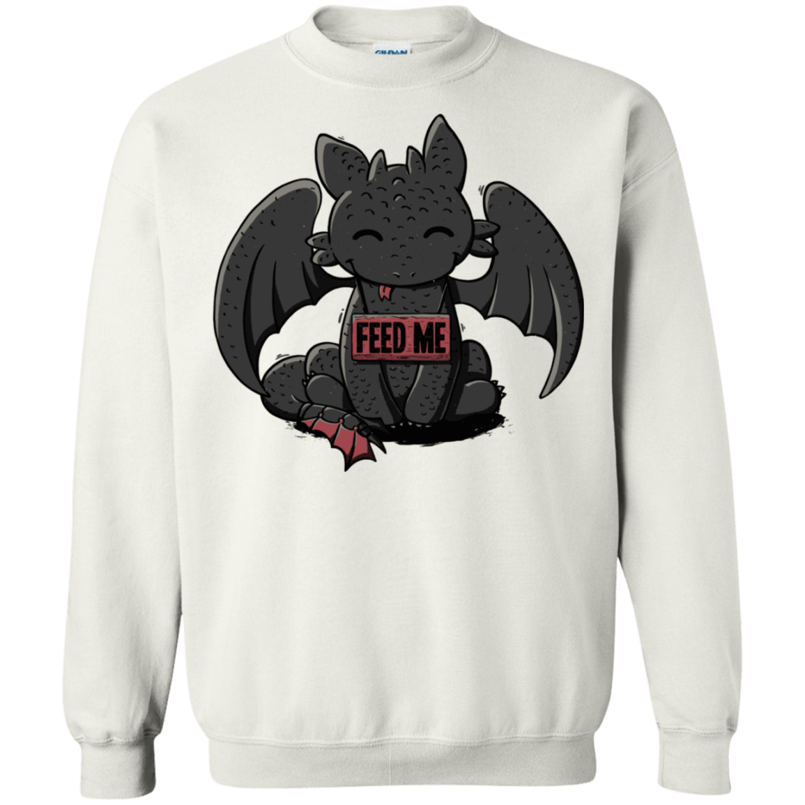 Sweatshirts White / S Toothless Feed Me Crewneck Sweatshirt
