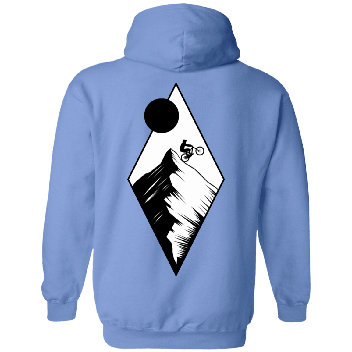 Sweatshirts Carolina Blue / S Top Of The Mountain Ride Printed On Back Pullover Hoodie