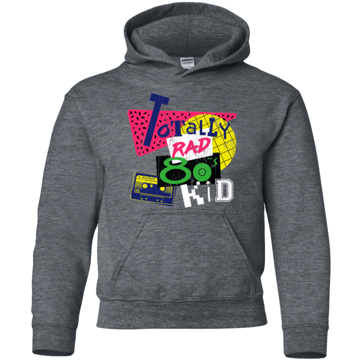 Sweatshirts Dark Heather / YS Totally Rad Youth Hoodie
