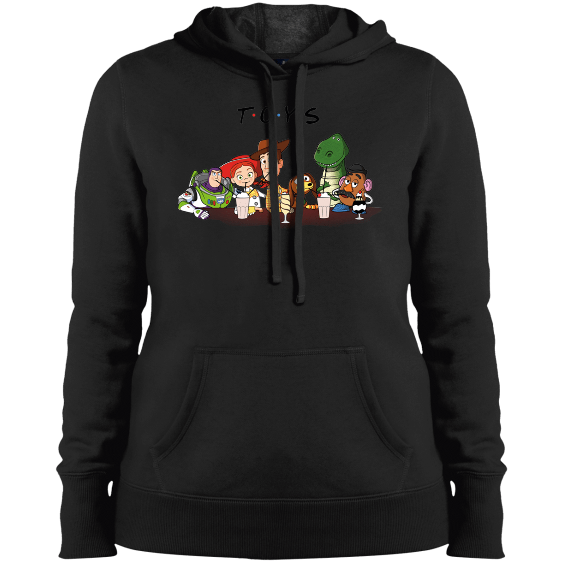 Sweatshirts Black / X-Small TOYS LST254 Ladies' Pullover Hooded Sweatshirt