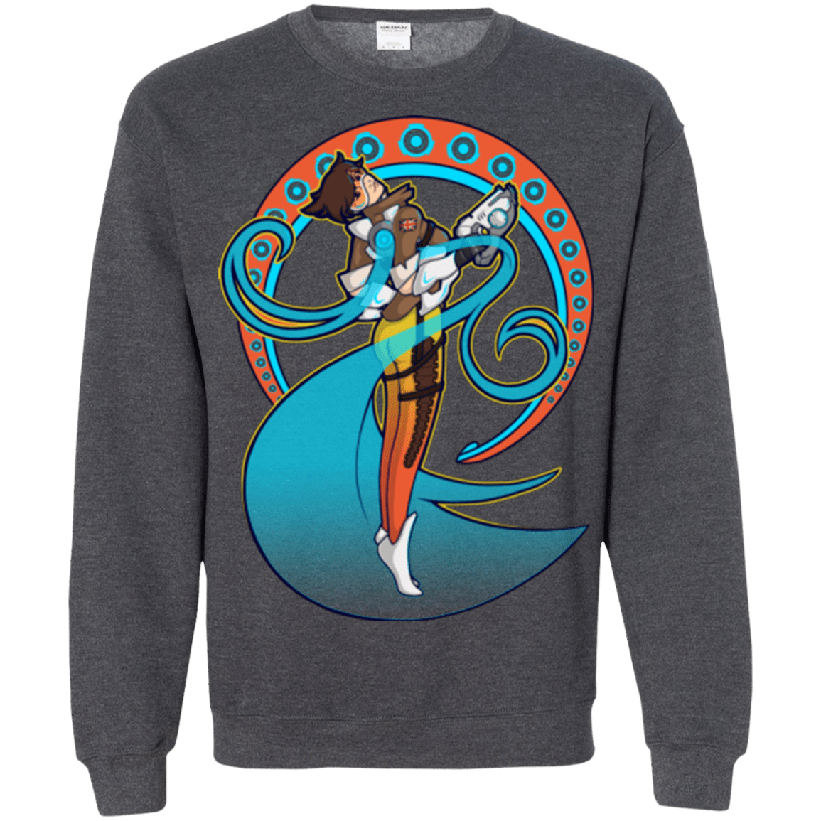 Sweatshirts Dark Heather / Small Tracer Nouveau Crewneck Sweatshirt