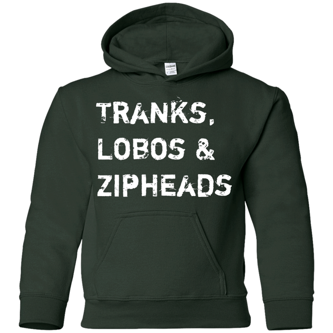 Sweatshirts Forest Green / YS Tranks Lobos Zipheads Youth Hoodie