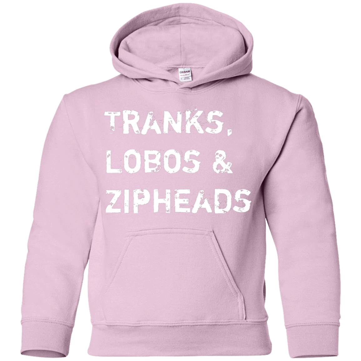 Sweatshirts Light Pink / YS Tranks Lobos Zipheads Youth Hoodie
