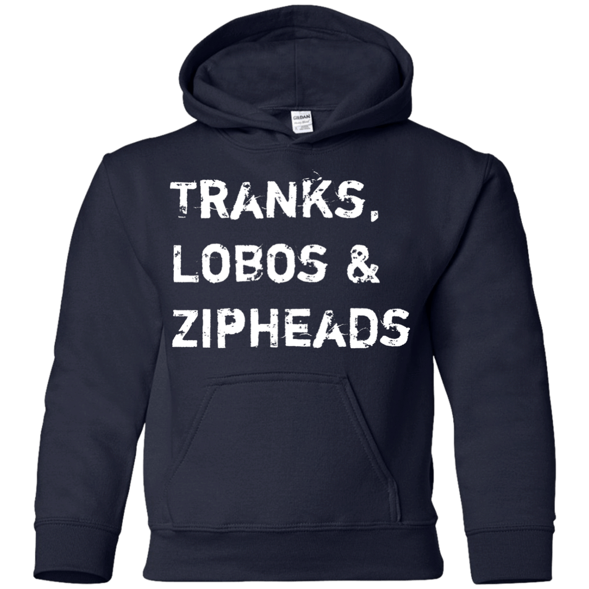 Sweatshirts Navy / YS Tranks Lobos Zipheads Youth Hoodie