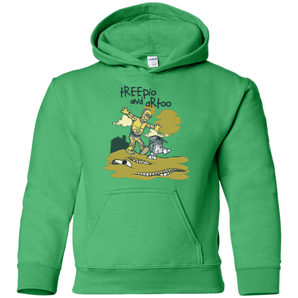 Sweatshirts Irish Green / YS Treepio and Artoo Youth Hoodie