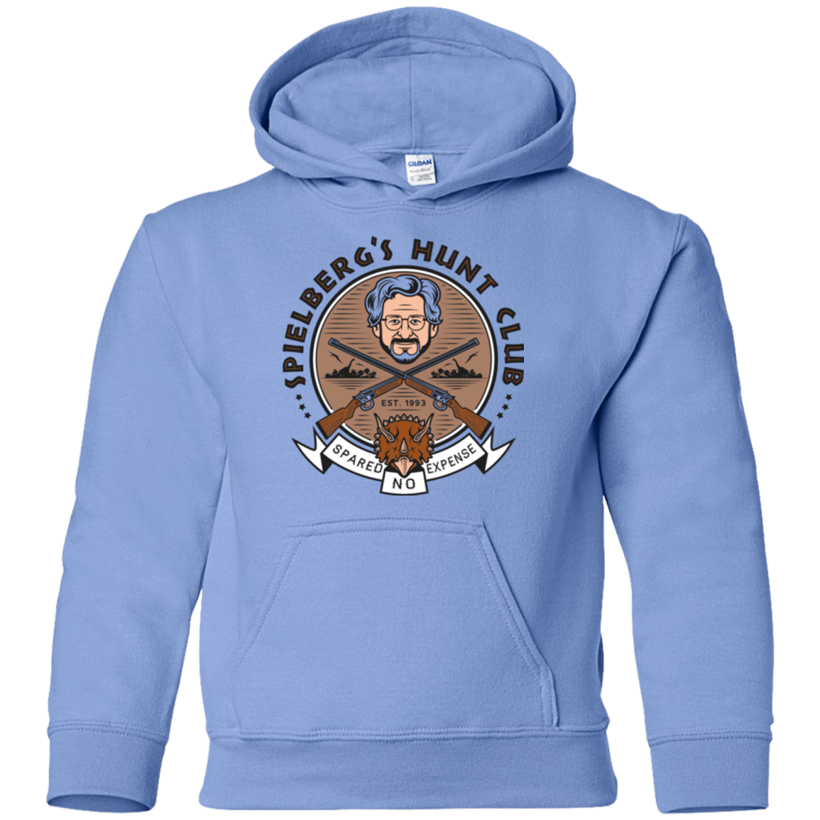 Sweatshirts Carolina Blue / YS Triceratops Hunt Club Youth Hoodie