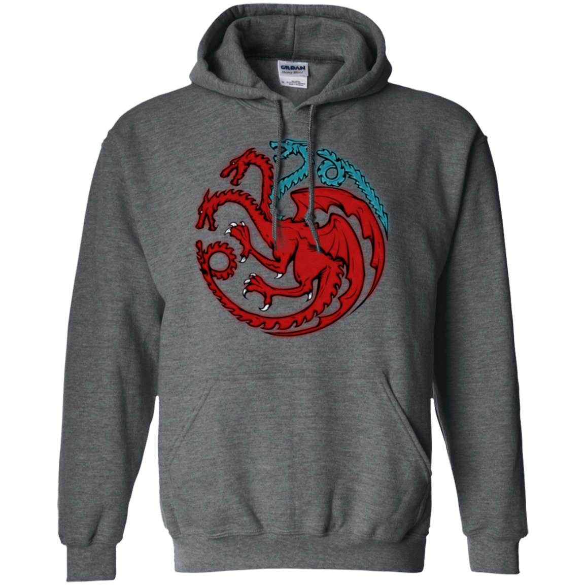 Sweatshirts Dark Heather / Small Trinity of fire and ice V2 Pullover Hoodie