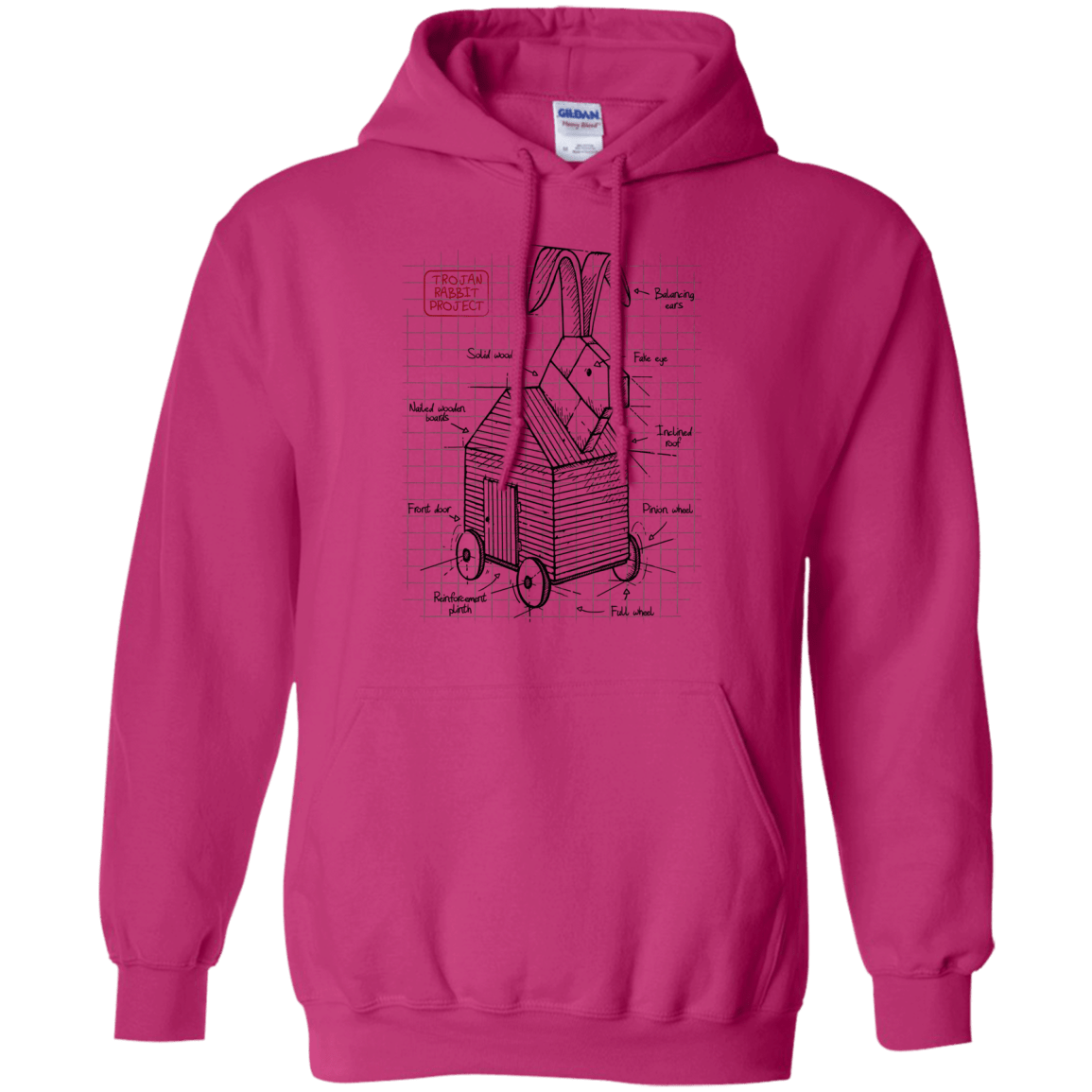 Sweatshirts Heliconia / S Trojan Rabbit Plan Pullover Hoodie