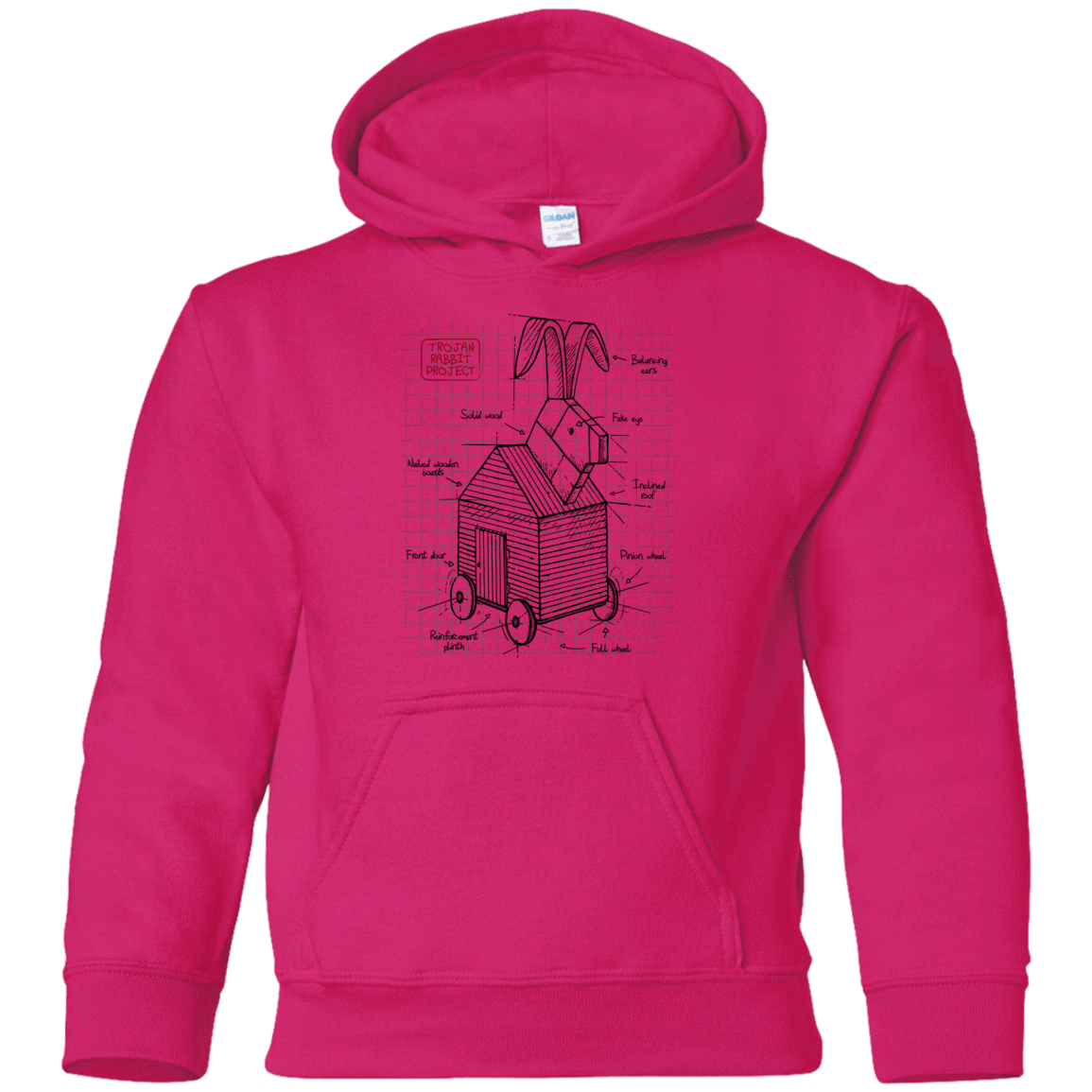 Sweatshirts Heliconia / YS Trojan Rabbit Plan Youth Hoodie
