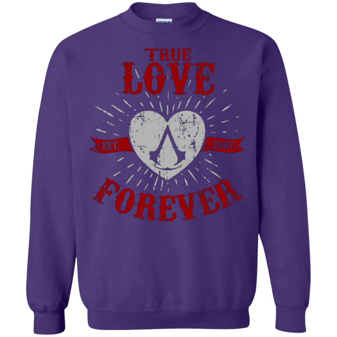 Sweatshirts Purple / Small True Love Forever Assasin Crewneck Sweatshirt