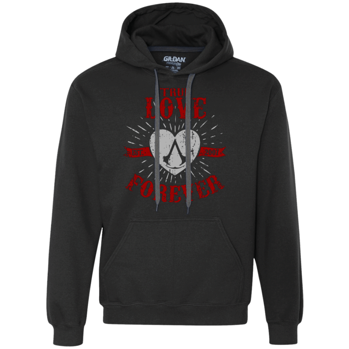 Sweatshirts Black / Small True Love Forever Assasin Premium Fleece Hoodie
