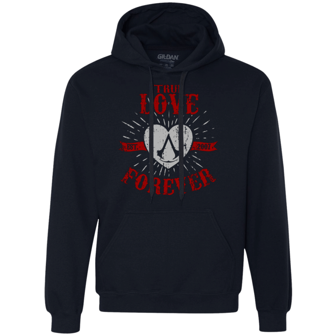 Sweatshirts Navy / Small True Love Forever Assasin Premium Fleece Hoodie