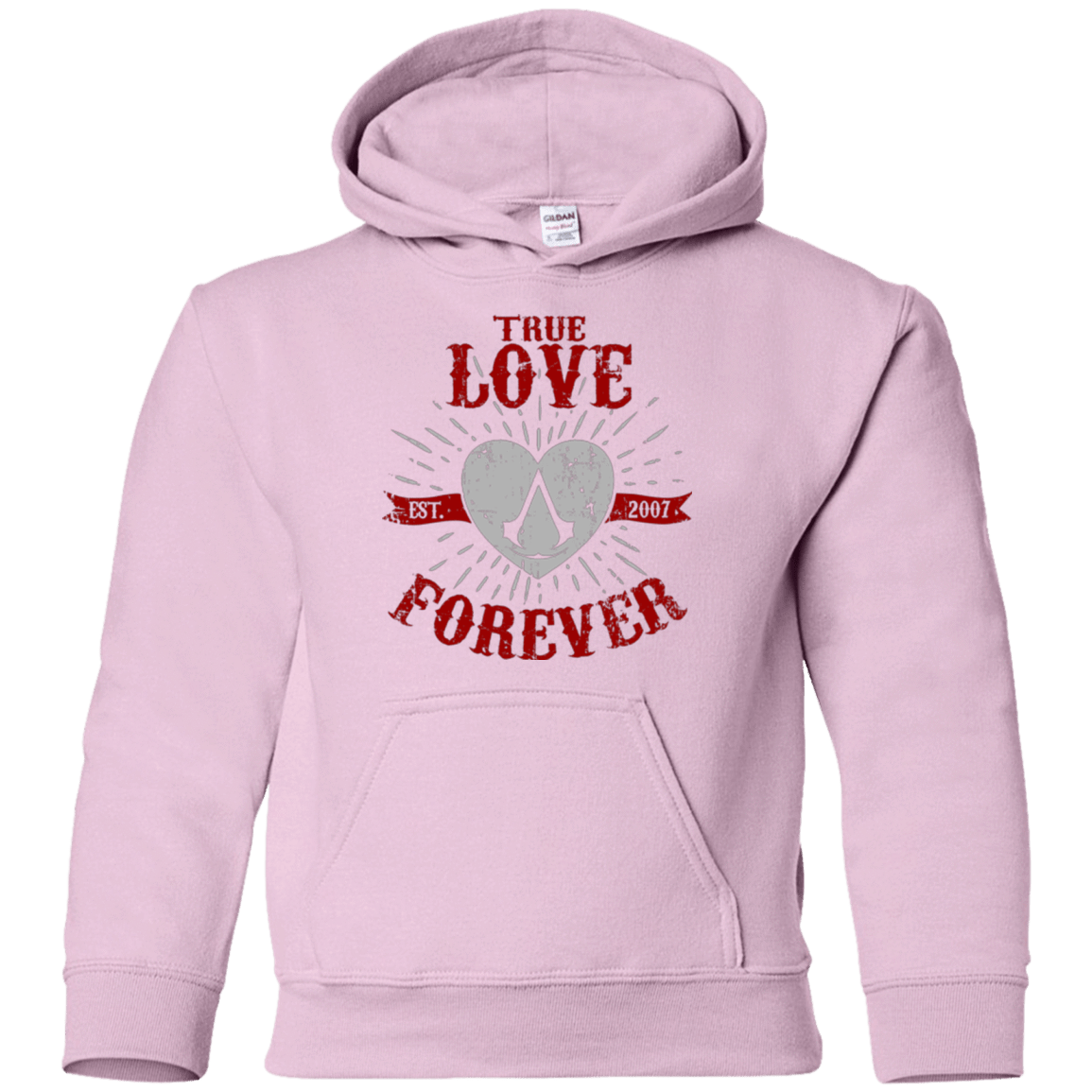 Sweatshirts Light Pink / YS True Love Forever Assasin Youth Hoodie