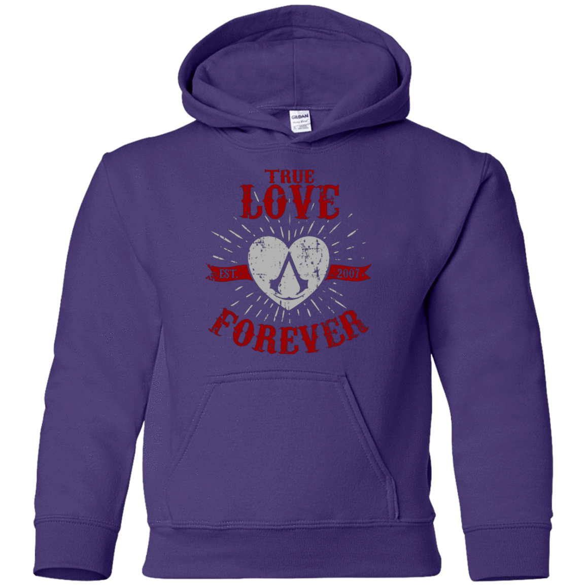 Sweatshirts Purple / YS True Love Forever Assasin Youth Hoodie